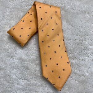 Vintage Christian Dior Men's 100% Silk Classic Orange Tie